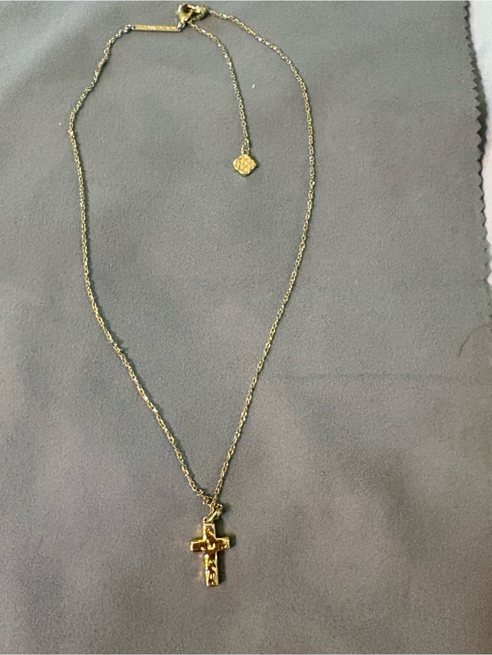 Kendra Scott Gold Cross Reversible Opal Necklace - Picture 2 of 2